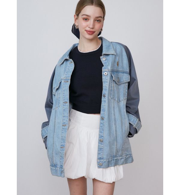 CALNAMUR「DOKING OVER DENIM BLOUSON/ドッキングオーバーデニムブルゾン」|ブルゾン・スタジャン|