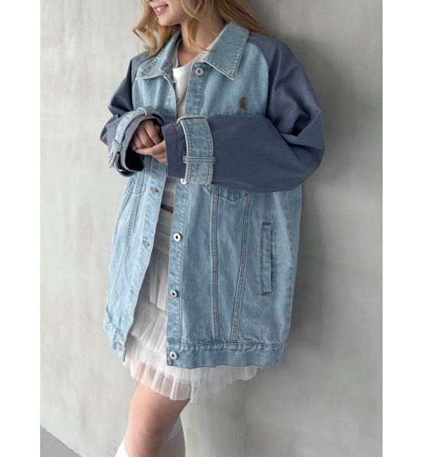 CALNAMUR「DOKING OVER DENIM BLOUSON/ドッキングオーバーデニムブルゾン」|ブルゾン・スタジャン|