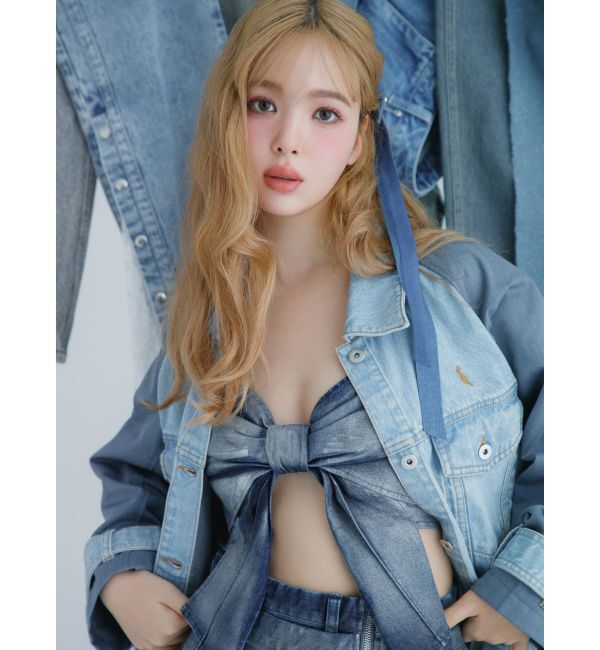 CALNAMUR「DOKING OVER DENIM BLOUSON/ドッキングオーバーデニムブルゾン」|ブルゾン・スタジャン|