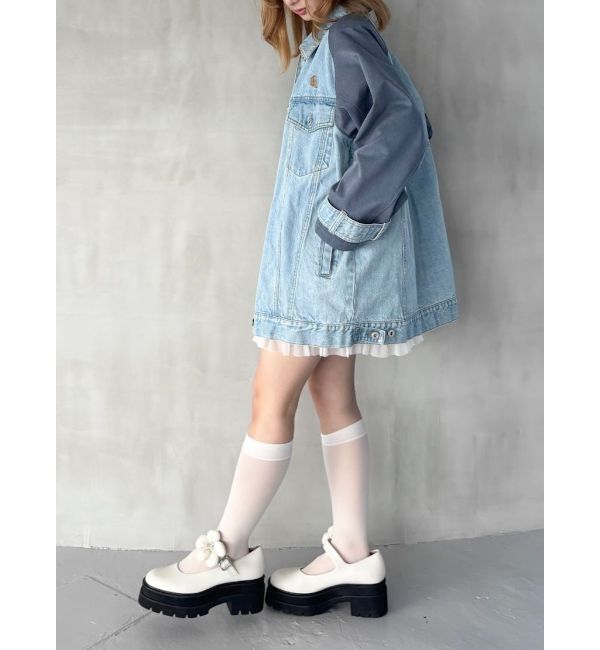 CALNAMUR「DOKING OVER DENIM BLOUSON/ドッキングオーバーデニムブルゾン」|ブルゾン・スタジャン|