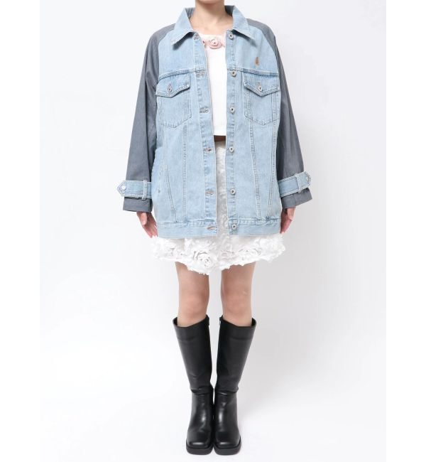 CALNAMUR「DOKING OVER DENIM BLOUSON/ドッキングオーバーデニムブルゾン」|ブルゾン・スタジャン|