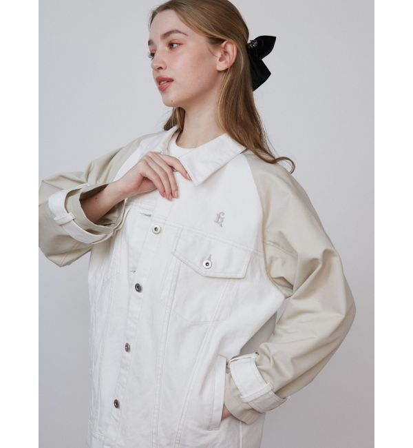 CALNAMUR「DOKING OVER DENIM BLOUSON/ドッキングオーバーデニムブルゾン」|ブルゾン・スタジャン|