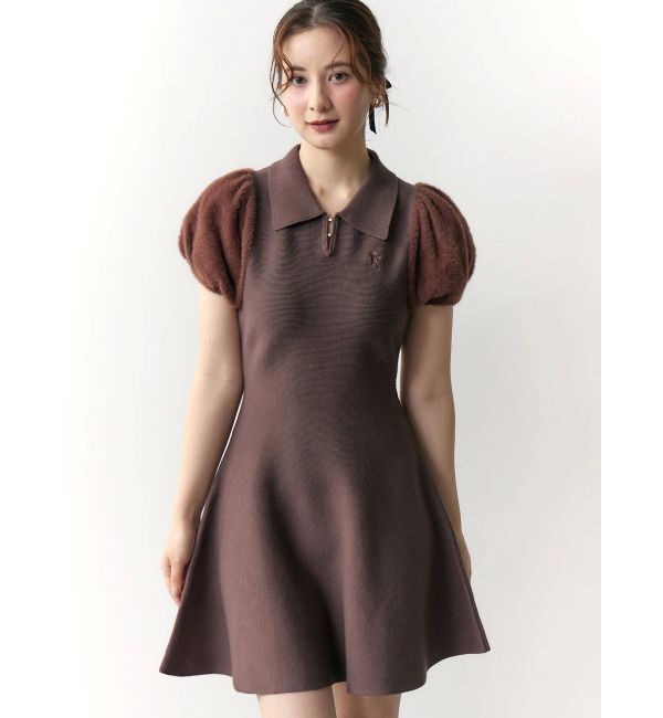 CALNAMUR「ニットポロワンピース」|ワンピース|