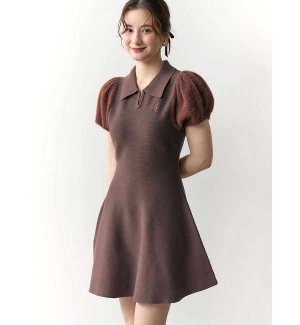 CALNAMUR「ニットポロワンピース」|ワンピース|