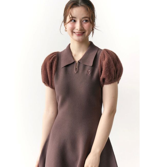 CALNAMUR「ニットポロワンピース」|ワンピース|