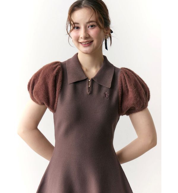 CALNAMUR「ニットポロワンピース」|ワンピース|