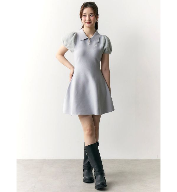 CALNAMUR「ニットポロワンピース」|ワンピース|