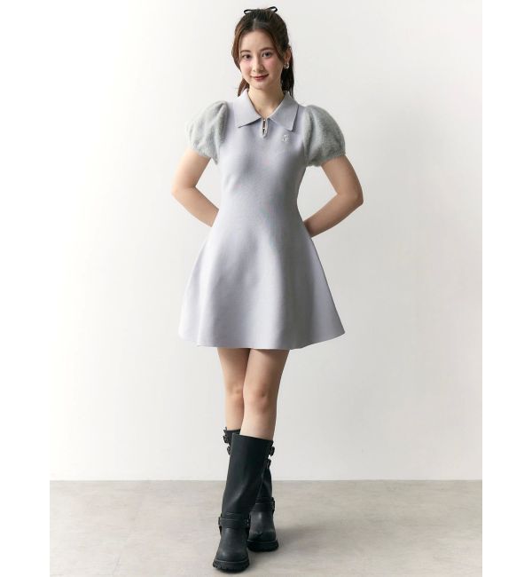 CALNAMUR「ニットポロワンピース」|ワンピース|