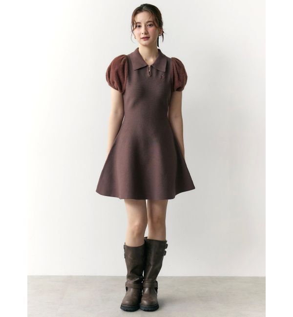 CALNAMUR「ニットポロワンピース」|ワンピース|