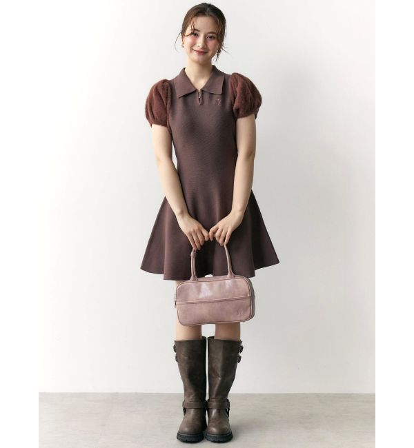 CALNAMUR「ニットポロワンピース」|ワンピース|