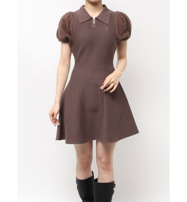 CALNAMUR「ニットポロワンピース」|ワンピース|