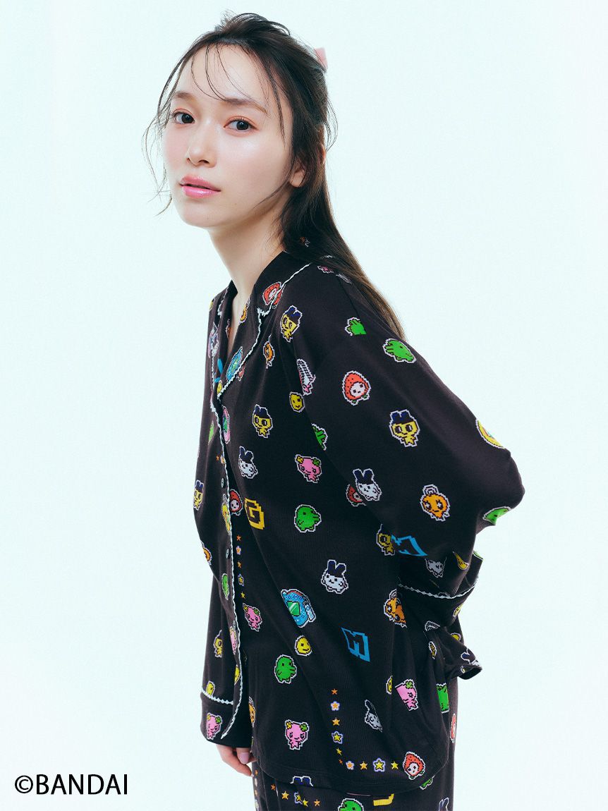 SNIDEL HOME「【WEB限定】【セット商品】【たまごっち】開襟シャツ＆ロングパンツSET」|ルームウェア|