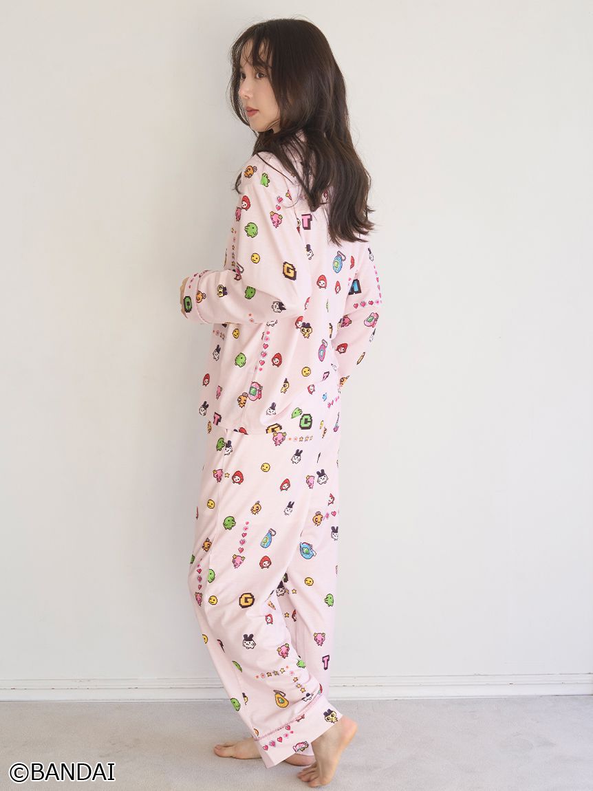 SNIDEL HOME「【WEB限定】【セット商品】【たまごっち】開襟シャツ＆ロングパンツSET」|ルームウェア|