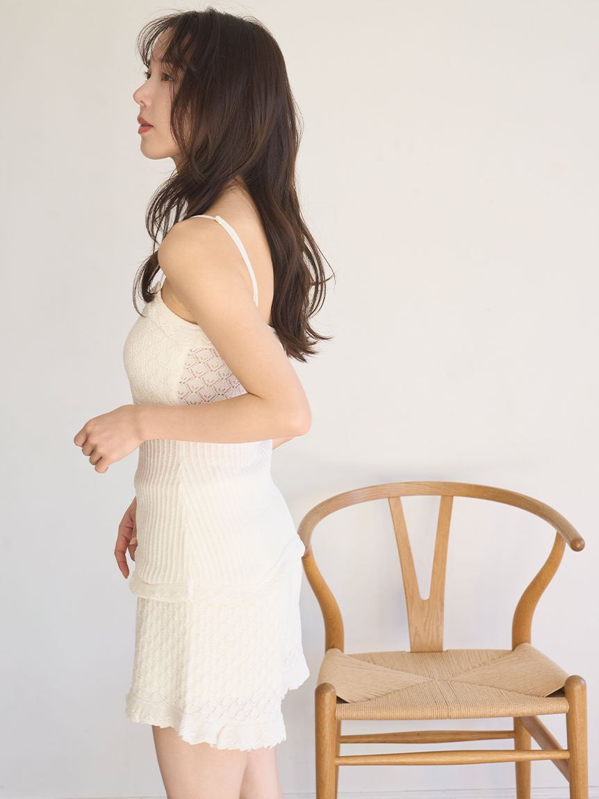 SNIDEL HOME「クロシェガーターデザインキャミソール」|ルームウェア|