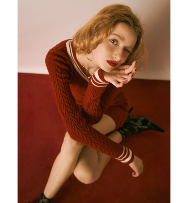 RESEXXY「【Ghana】ケーブルニットミニワンピース」|ワンピース|