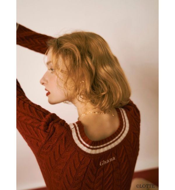 RESEXXY「【Ghana】ケーブルニットミニワンピース」|ワンピース|