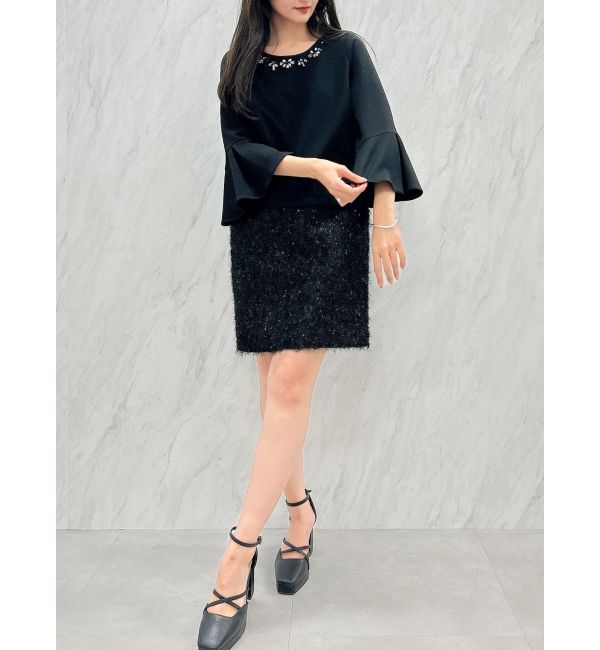 dazzlin「ジャカード切替サックワンピース」|ワンピース|