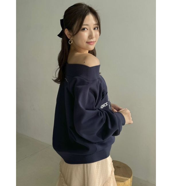 dazzlin「【CALNAMURコラボ】カルミアプリント オフショルダー プルオーバー」|スウェット・ジャージ|