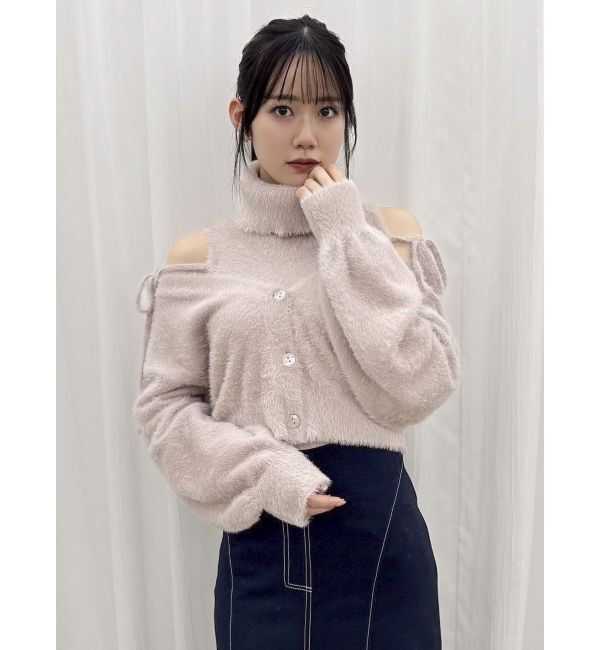 dazzlin「コンパクトミニシャギーカーディガン」|カーディガン|