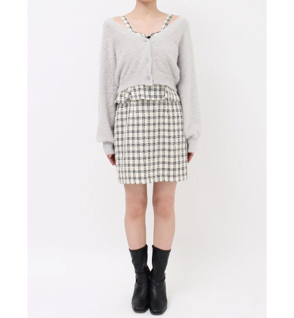 dazzlin「コンパクトミニシャギーカーディガン」|カーディガン|