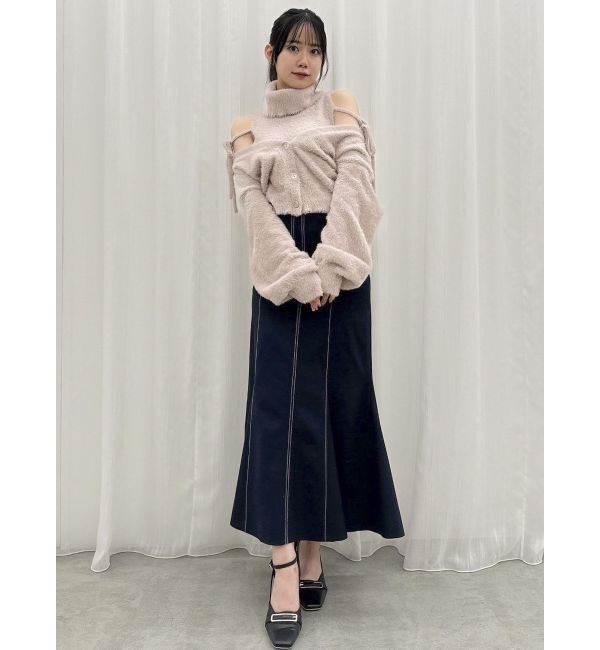 dazzlin「コンパクトミニシャギーカーディガン」|カーディガン|