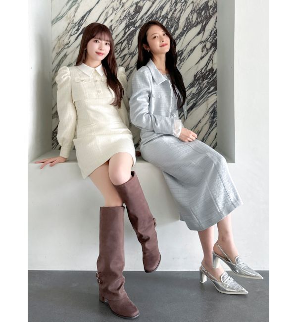 dazzlin「ツイードドッキングミニワンピース」|ワンピース|