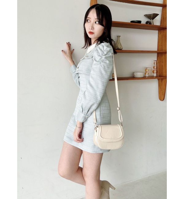 dazzlin「ツイードドッキングミニワンピース」|ワンピース|