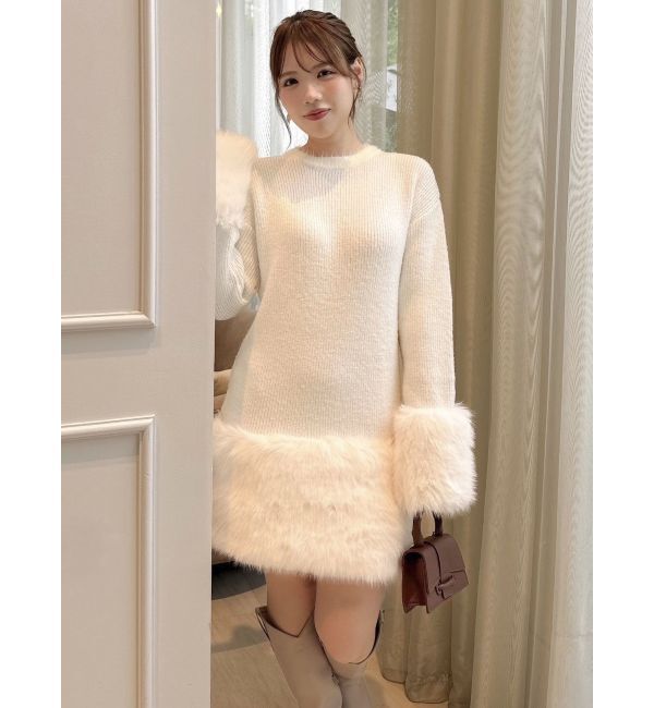 dazzlin「ファーニットワンピース」|ワンピース|