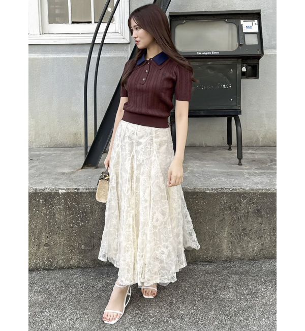 dazzlin「【再生産】スパンコールチュールスカート」|スカート|