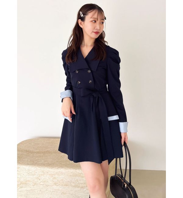 dazzlin「ビッグカラートレンチミニワンピース」|ワンピース|