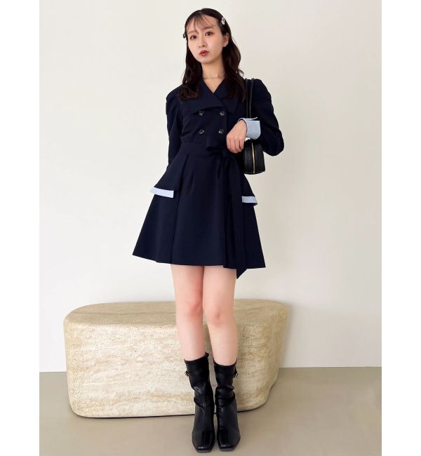 dazzlin「ビッグカラートレンチミニワンピース」|ワンピース|