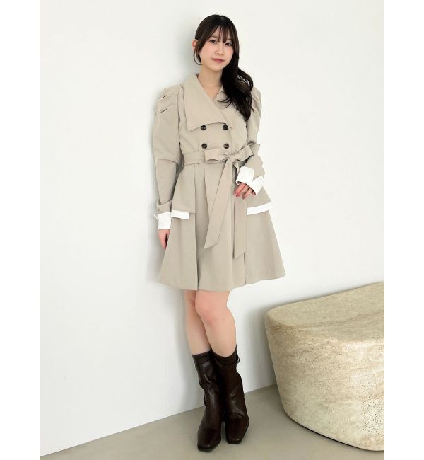 dazzlin「ビッグカラートレンチミニワンピース」|ワンピース|