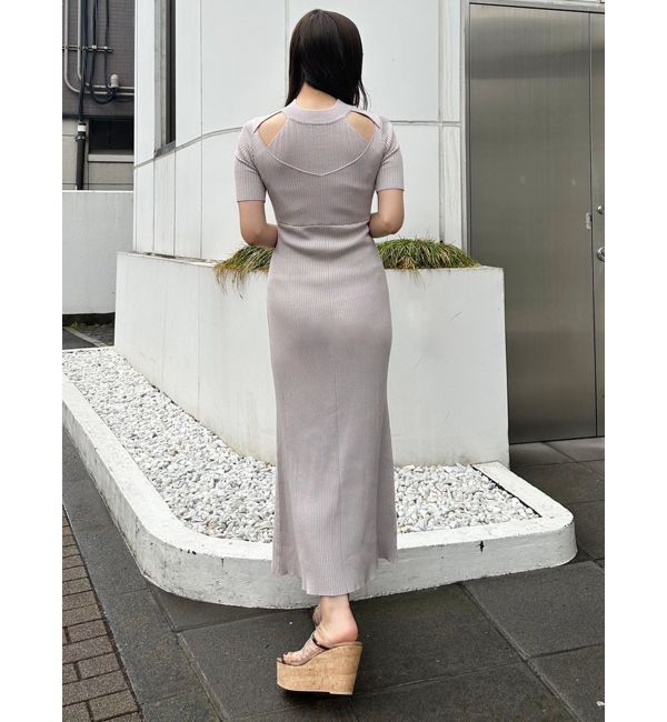 MERCURYDUO「2WAYパネルレイヤード風マーメイドニットワンピース」|ワンピース|