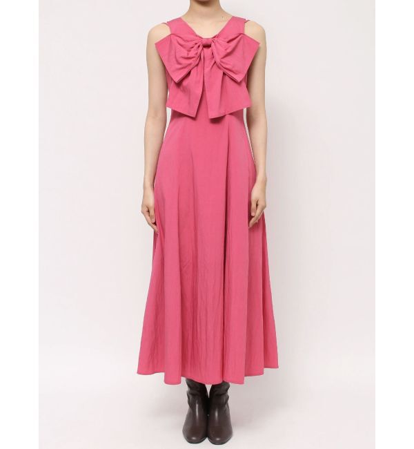 MERCURYDUO「ビックリボンタイプライターワンピース」|ワンピース|