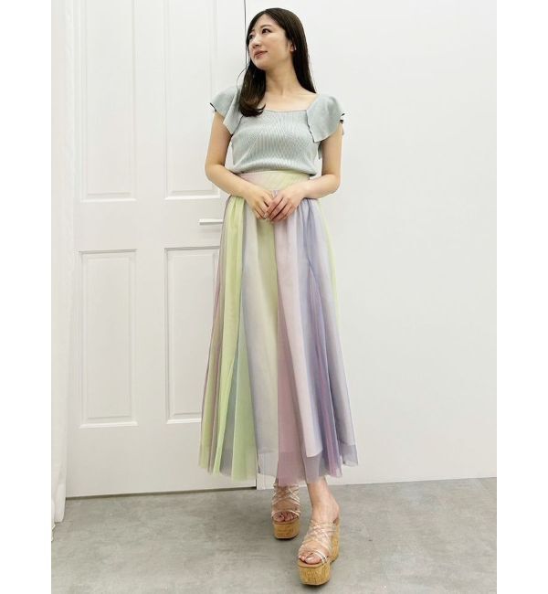 MERCURYDUO「グラデーションチュールボリュームスカート」|スカート|