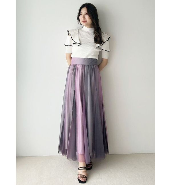 MERCURYDUO「グラデーションチュールボリュームスカート」|スカート|