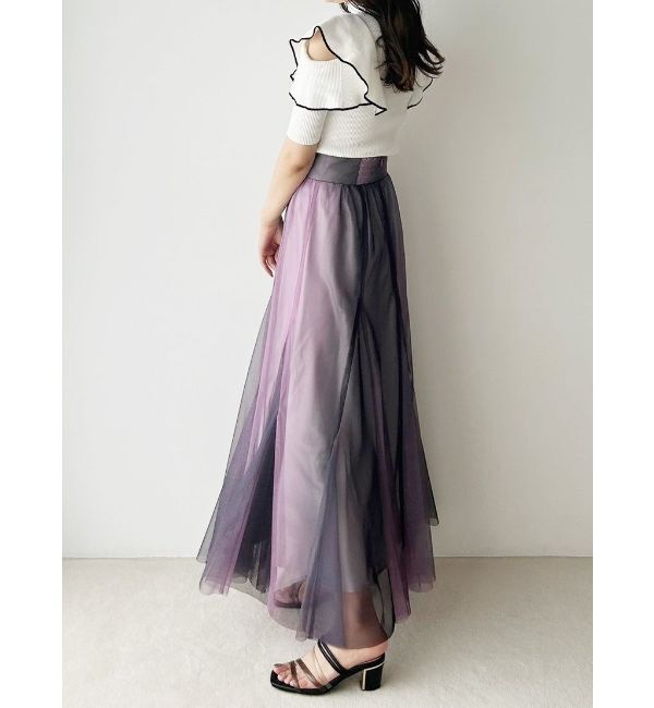 MERCURYDUO「グラデーションチュールボリュームスカート」|スカート|