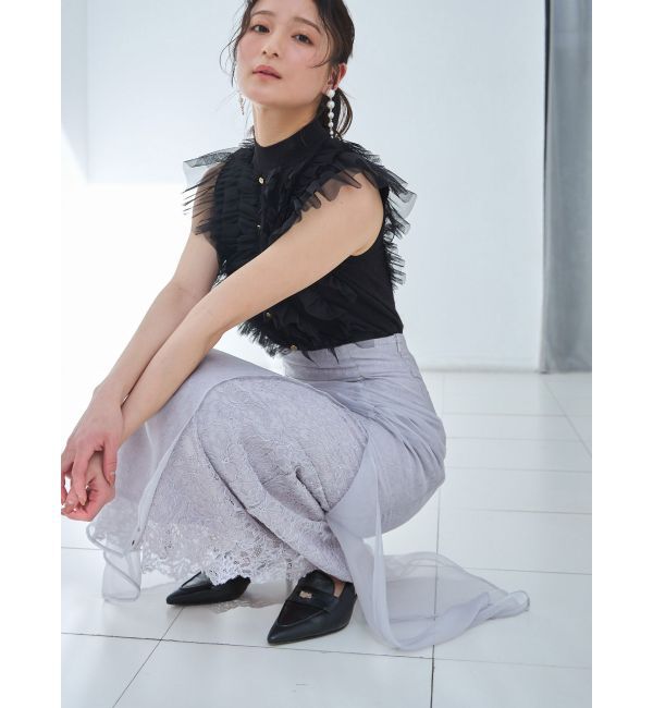 MERCURYDUO「チュールフリルニット」|ニット・セーター|