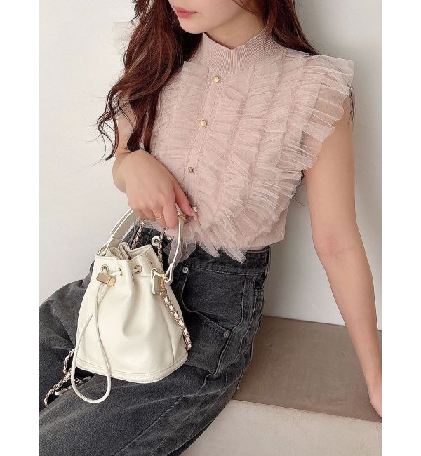 MERCURYDUO「チュールフリルニット」|ニット・セーター|