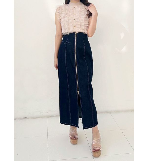 MERCURYDUO「チュールフリルニット」|ニット・セーター|