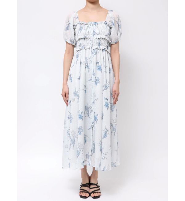 MERCURYDUO「ボタニカルフラワー2WAYシャーリングワンピース」|ワンピース|