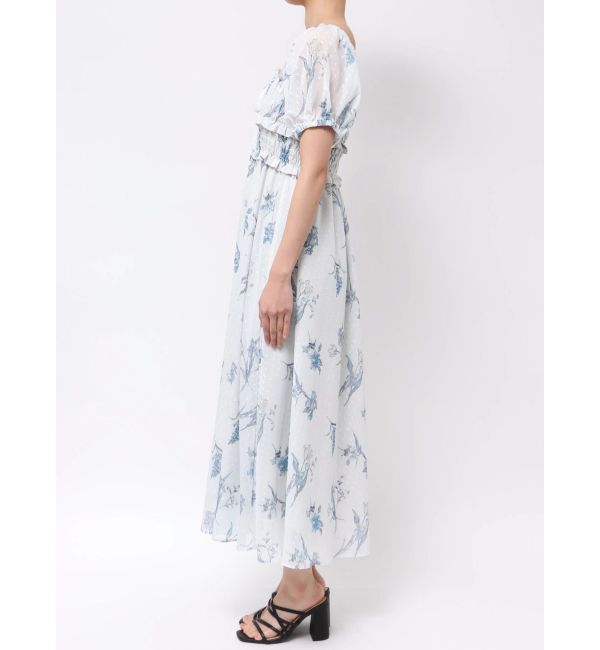 MERCURYDUO「ボタニカルフラワー2WAYシャーリングワンピース」|ワンピース|