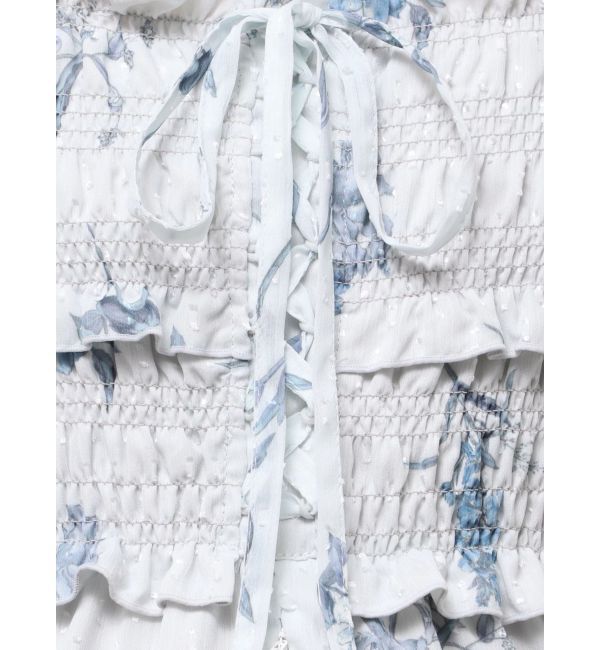 MERCURYDUO「ボタニカルフラワー2WAYシャーリングワンピース」|ワンピース|