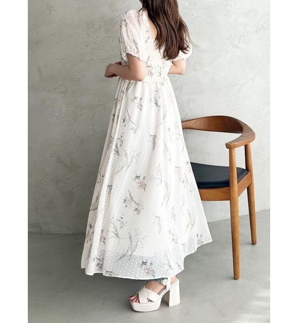 MERCURYDUO「ボタニカルフラワー2WAYシャーリングワンピース」|ワンピース|