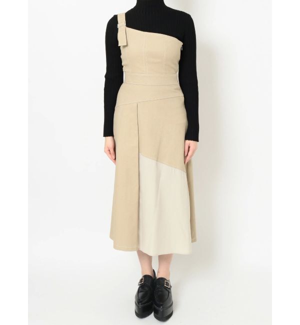 MURUA「ワンショルジャンスカ」|ジャンパースカート|