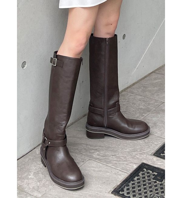 MURUA「エンジニアロングブーツ」|ロングブーツ|ブラウン