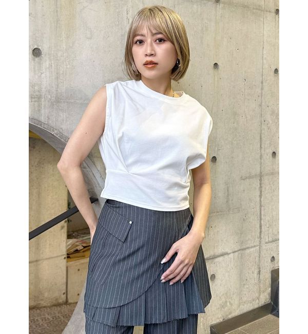 MURUA「ウエストタックノースリトップス」|Tシャツ・カットソー|