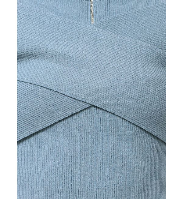 MURUA「ZIPカシュクールハーフニット」|ニット・セーター|