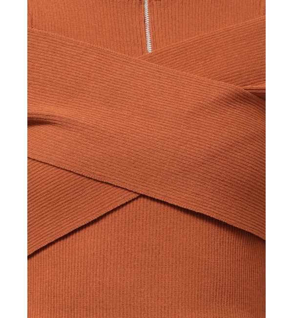 MURUA「ZIPカシュクールハーフニット」|ニット・セーター|