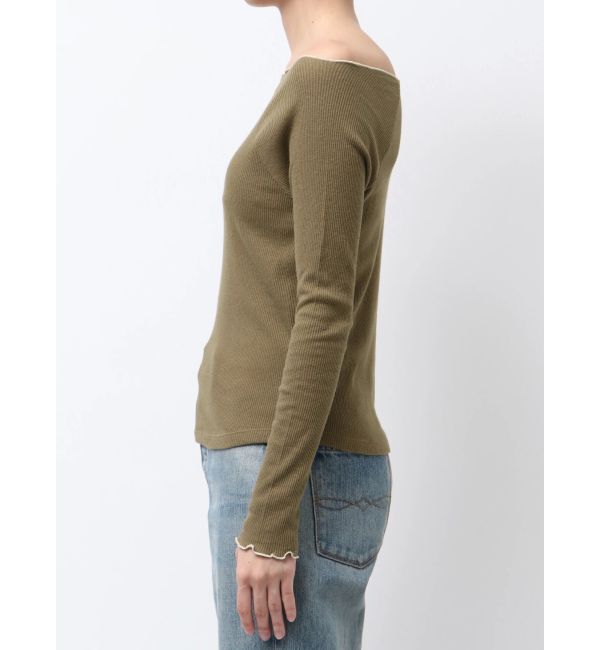 Ungrid「オフショルデザインロングスリーブTee」|Tシャツ・カットソー|